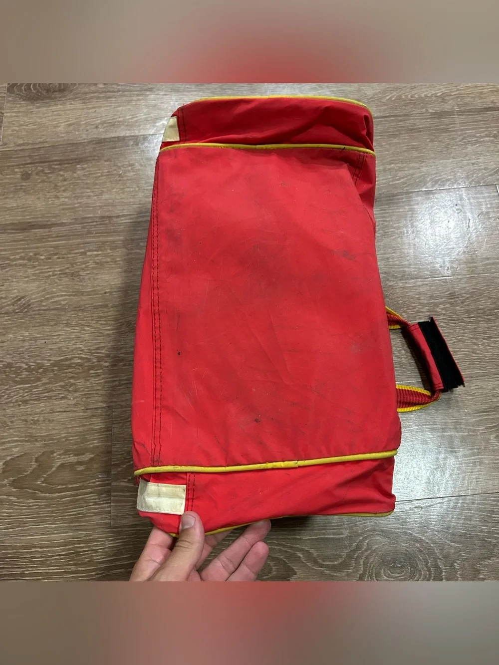 Vintage Kansas City Chiefs Duffel Bag NFL ADS Sports Red Yellow Gym Travel 90s